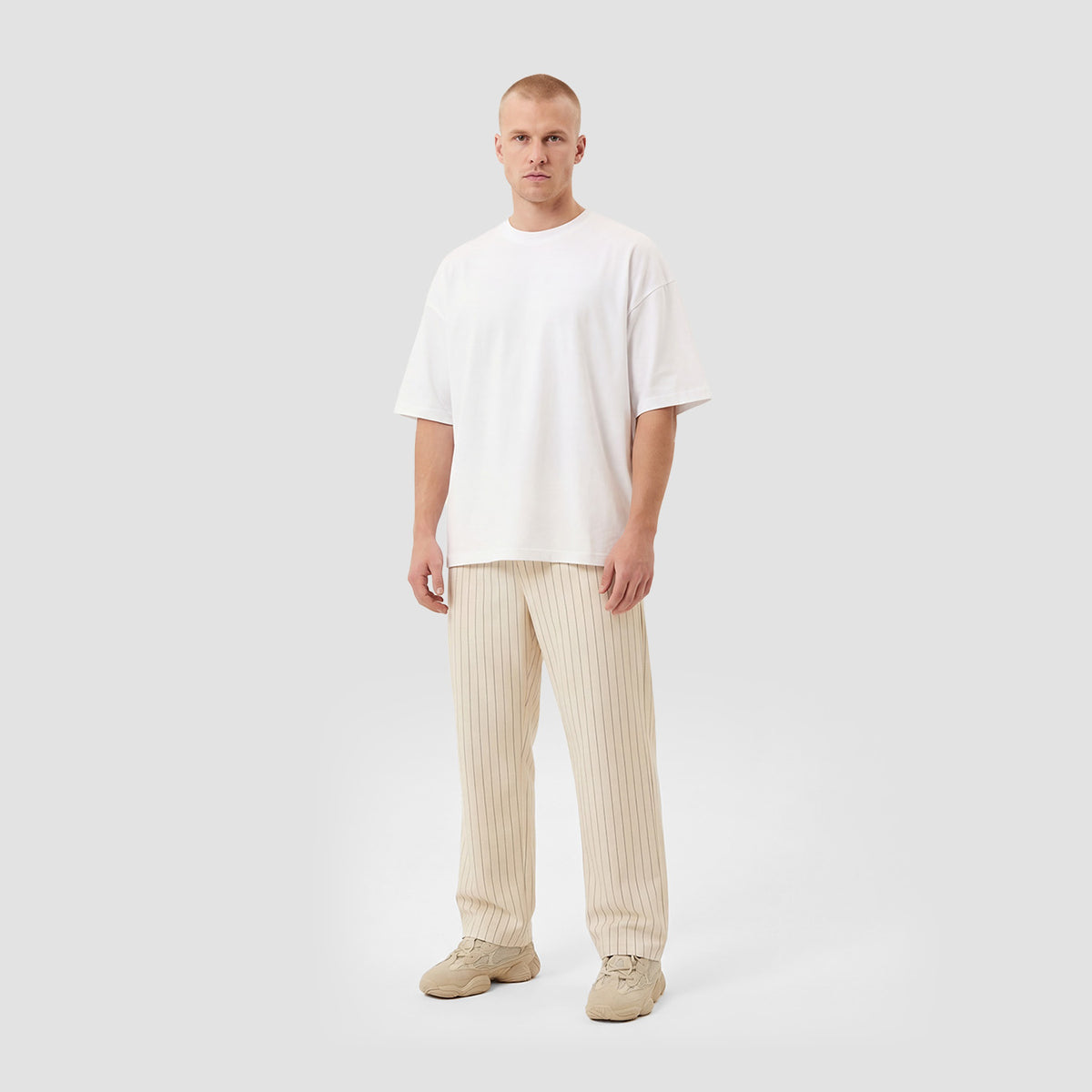 Curva Poplin Pantaloni Avorio