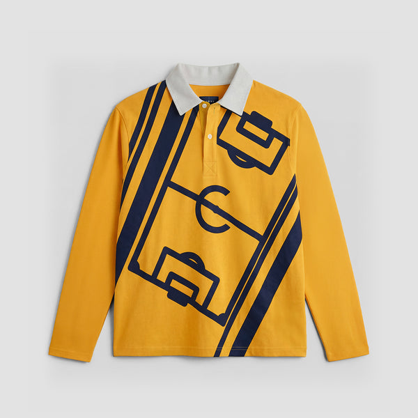 Curva Football Field Polo Longsleeve Yellow