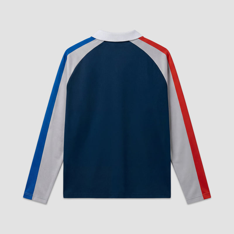 Curva Como 1907 Polo Manica Lunga Navy