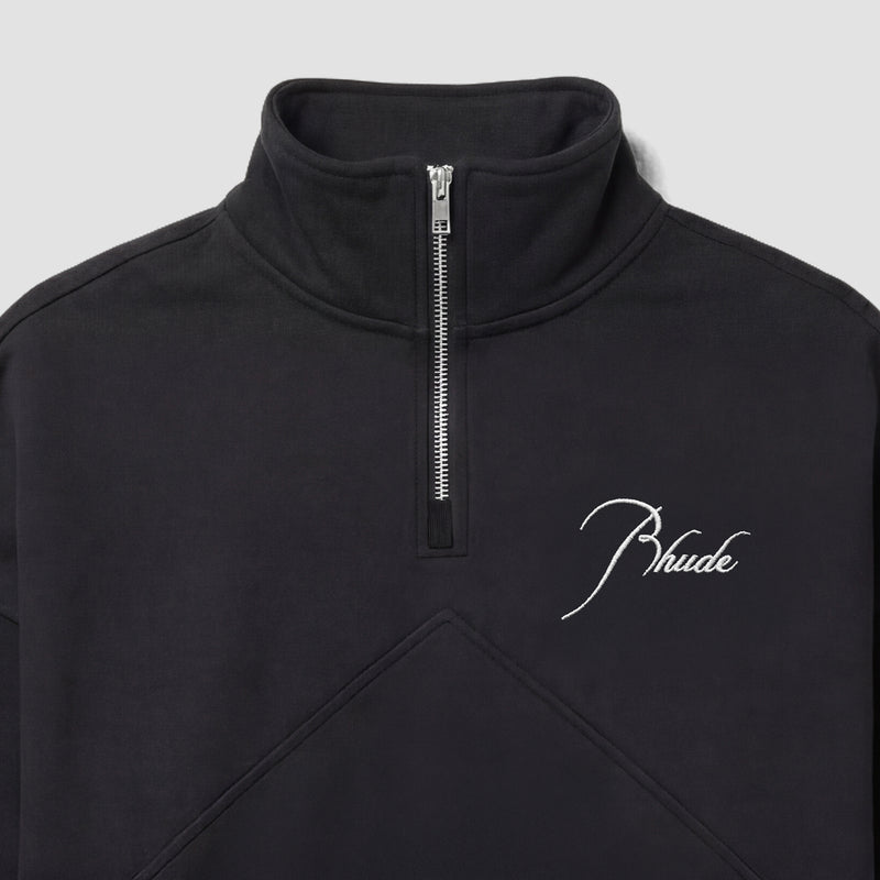 RHUDE Classique Quarter Zip Black
