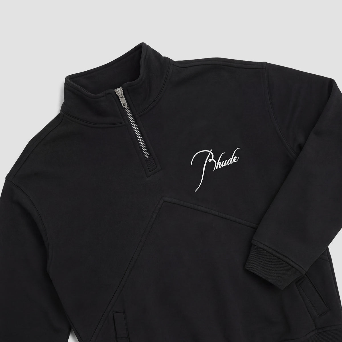RHUDE Classique Quarter Zip Black