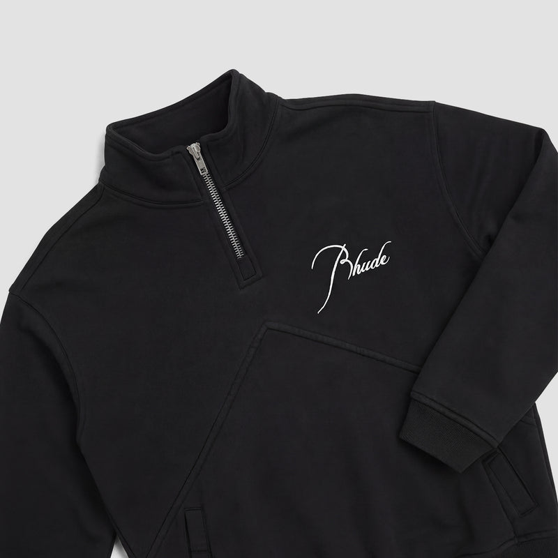 RHUDE Classique Quarter Zip Black