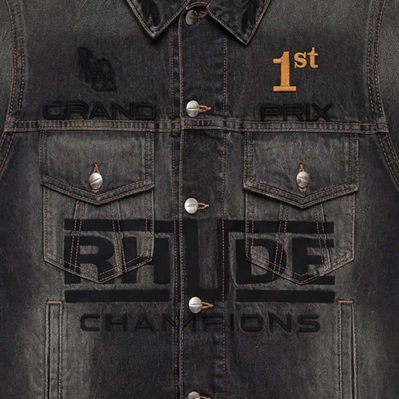 RHUDE Tire Denim Trucker Jacket