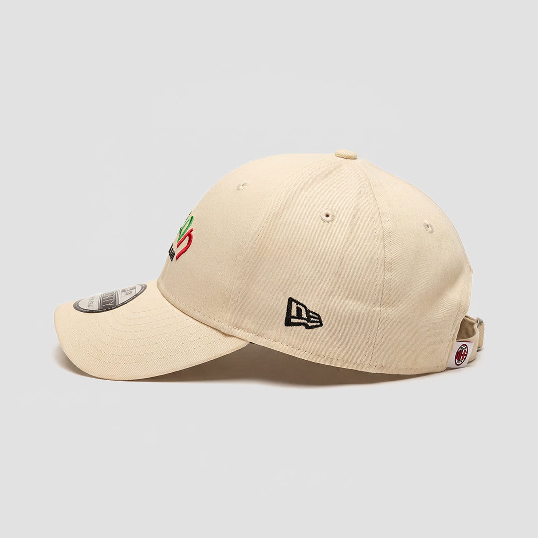 Cappellino 9FORTY® New Era x AC Milan Bianco con Scritta Milan