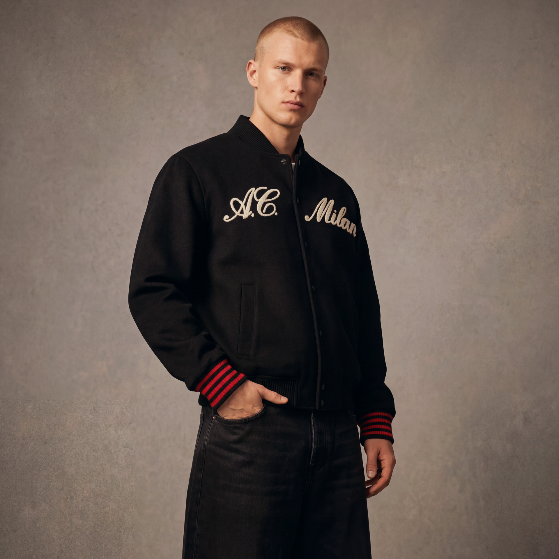 AC Milan x NY Yankees Varsity Jacket 